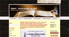 Desktop Screenshot of antikvariat-slany.cz